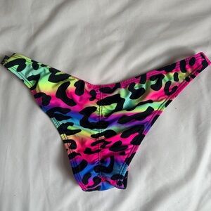 Rainbow Leopard Print Bikini Bottom Cleo the hurricane